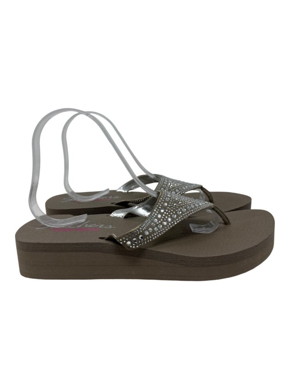 Skechers Vinyasa Glory Day‎ Flip Flop Sandals Rhinestone Women's Size 11